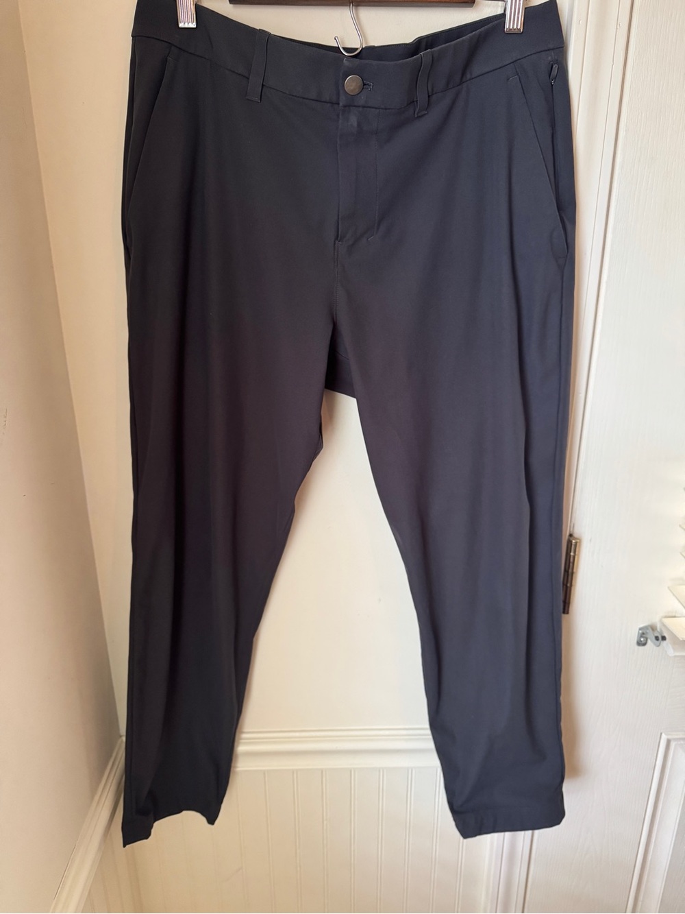 Lululemon Commission Slim Fit Pants Mens 34 Charcoal Grey Chino LM5AQYS